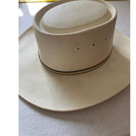 Women’s/child’s Arlop straw hat gold‎ band, 6 3/4. NWOT. - Picture 4 of 10